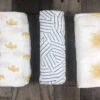Aden + Anais Silky Soft Swaddles, 3 Pack, Golden Sun