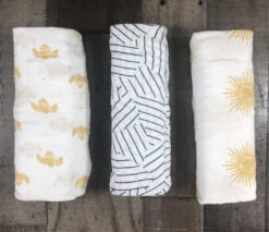 Aden + Anais Silky Soft Swaddles, 3 Pack, Golden Sun