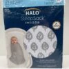 Halo SleepSack Swaddle, White/Gray Leaves, Small