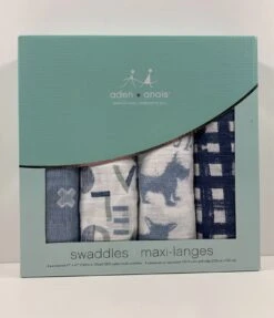 Aden + Anais Large Cotton Muslin Swaddle, 4pk, Waverly