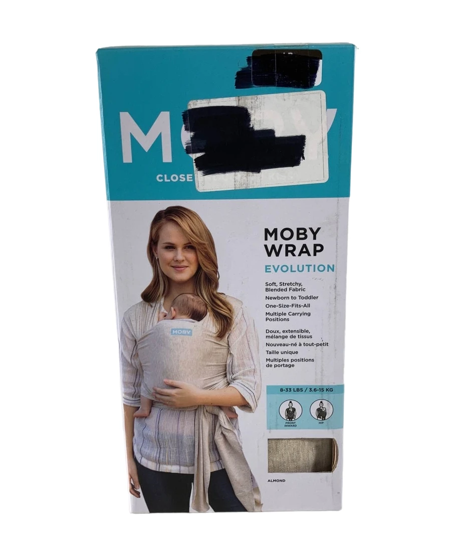 Moby Evolution Baby Carrier, Almond 2 Moby Evolution Baby Carrier, Almond - Image 2