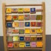 Educo Naturally Fun ABC Wooden Alphabet Numbers Abacus Stand Educational Toy