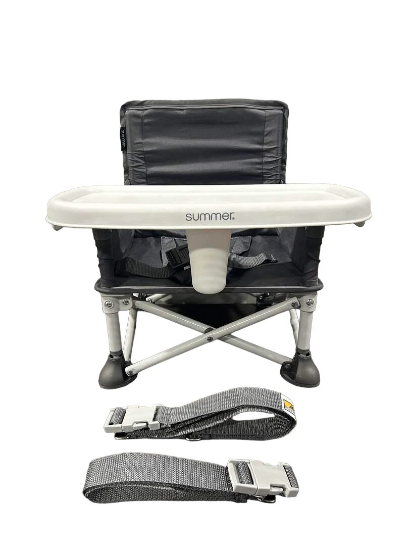 Summer Infant Pop 'n Sit Portable Booster, Gray 1 Summer Infant Pop 'n Sit Portable Booster, Gray