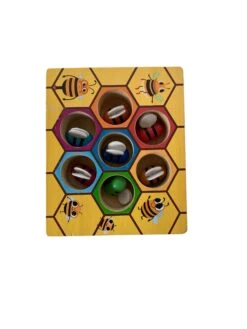 Wooden Bee Hive Matching Game