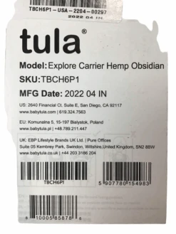 Baby Tula Explore Baby Carrier, Hemp, Obsidian 15 Baby Tula Explore Baby Carrier, Hemp, Obsidian -GoodBuy Gear Shop 17b321c6 1dfe 41a1 a374 6eb3b365809d