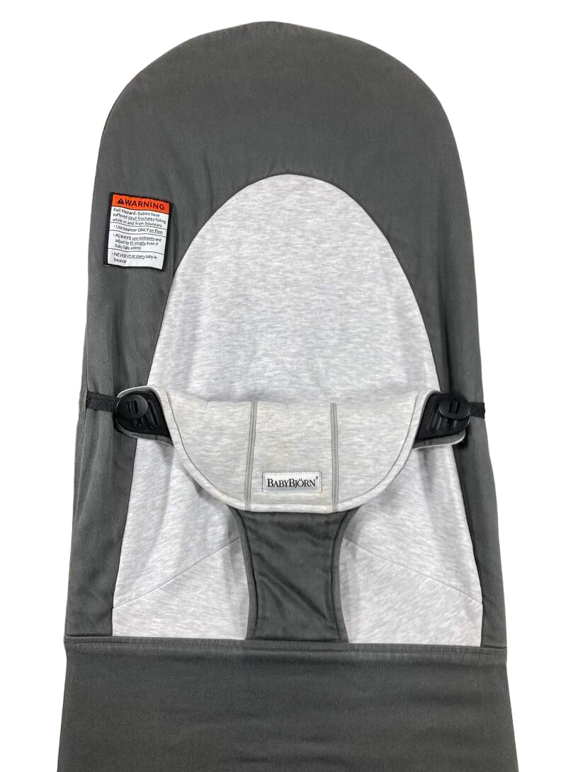 BabyBjorn Bouncer Balance, Dark Grey/Grey, Light Gray Frame, Cotton 3 BabyBjorn Bouncer Balance, Dark Grey/Grey, Light Gray Frame, Cotton - Image 3