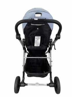Mockingbird Single To Double Stroller, 2023, Silver With Black Leather, Watercolor Drops, Sky -GoodBuy Gear Shop 25af1798 b4f0 4ce2 b20e b44dfbff52e2