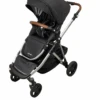 Mockingbird Single To Double 2.0 Stroller, Silver With Penny Leather, Windowpane, 2023, Black