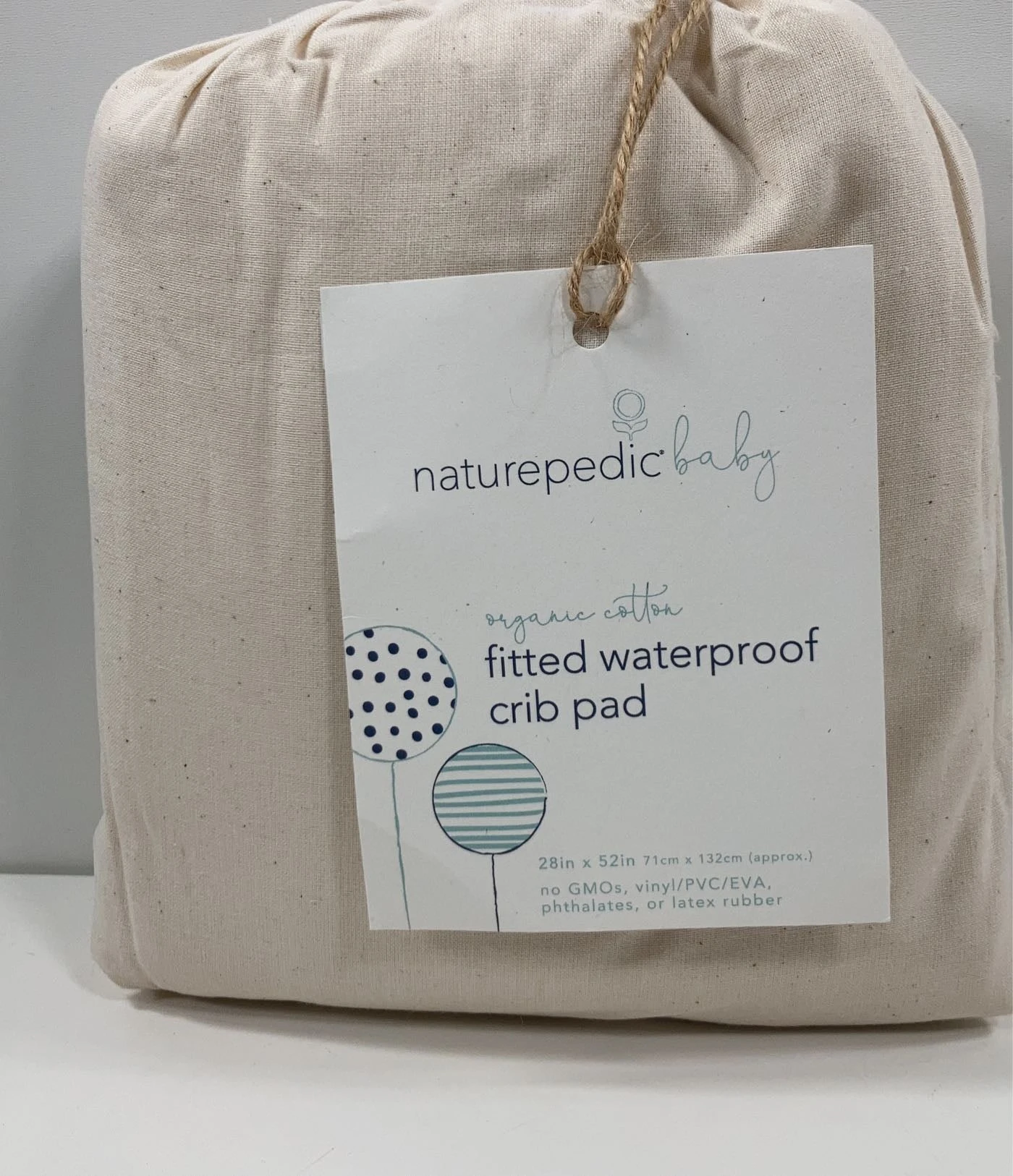 Naturepedic Organic Waterproof Mattress Pad For Stokke Mini Crib 3 Naturepedic Organic Waterproof Mattress Pad For Stokke Mini Crib - Image 3