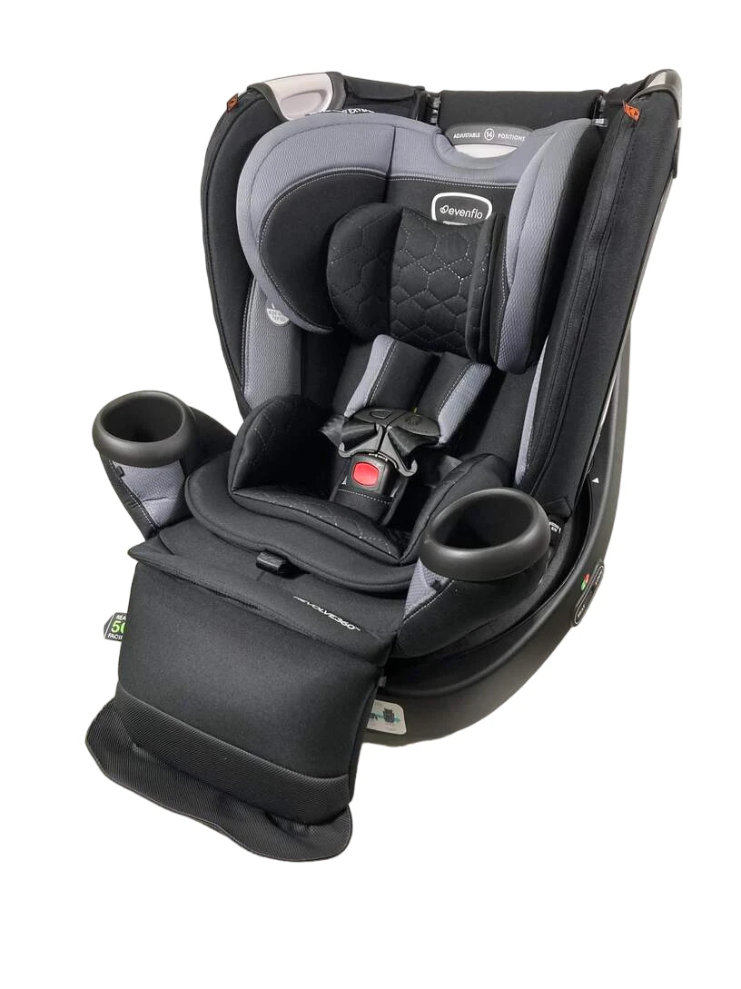 Evenflo Revolve 360 Extend Rotational Convertible Car Seat, Revere Gray, 2023 1 Evenflo Revolve 360 Extend Rotational Convertible Car Seat, Revere Gray, 2023