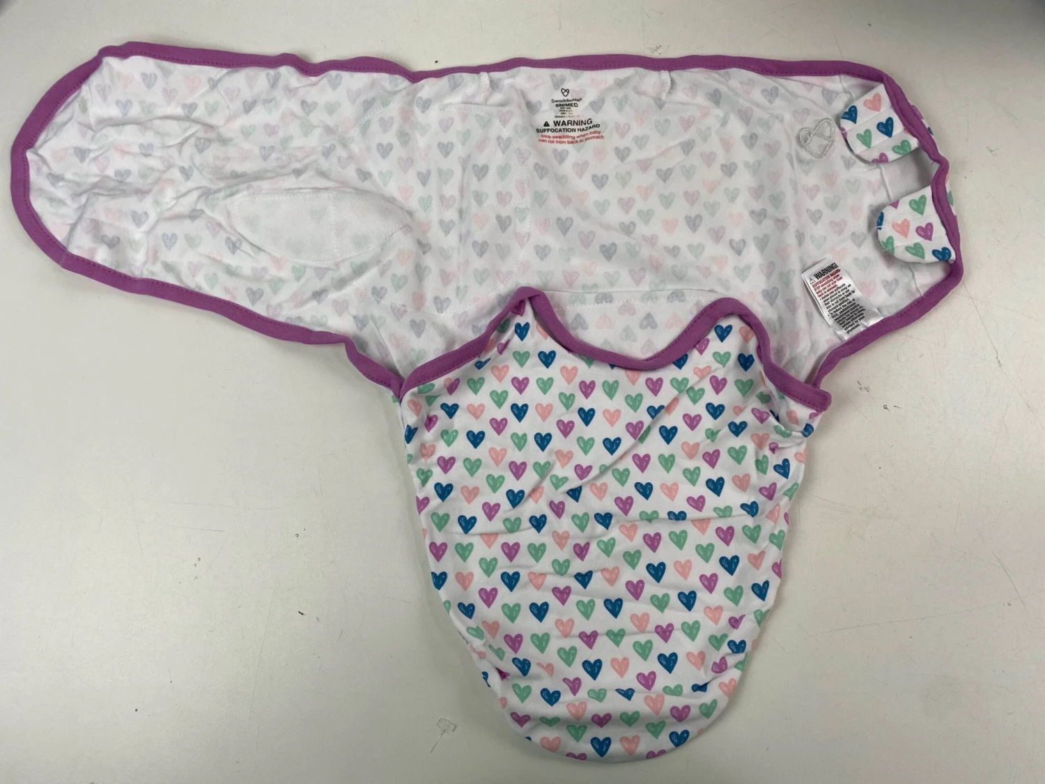 SwaddleMe Original Swaddle Wrap, 3pk, Pink Hearts, Small/Medium, 0-3 Months 3 SwaddleMe Original Swaddle Wrap, 3pk, Pink Hearts, Small/Medium, 0-3 Months - Image 3