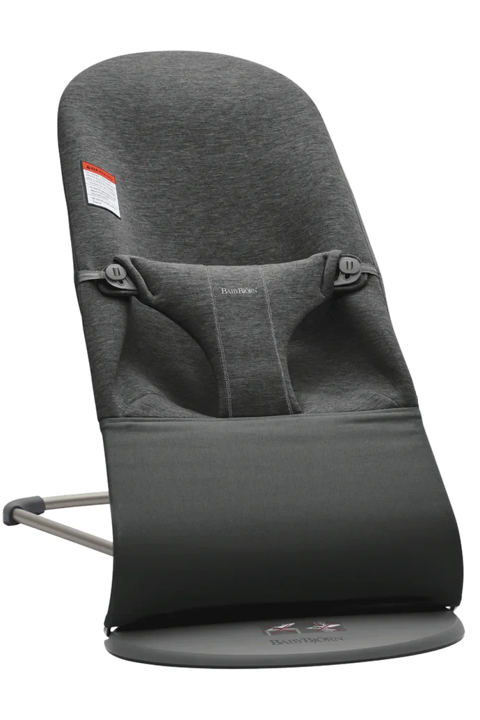 BabyBjorn Bouncer Bliss, Black Frame, Charcoal Gray 3D Jersey 6 BabyBjorn Bouncer Bliss, Black Frame, Charcoal Gray 3D Jersey - Image 6