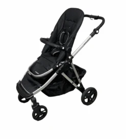 Mockingbird Single To Double 2.0 Stroller, Silver With Black Leather, 2023