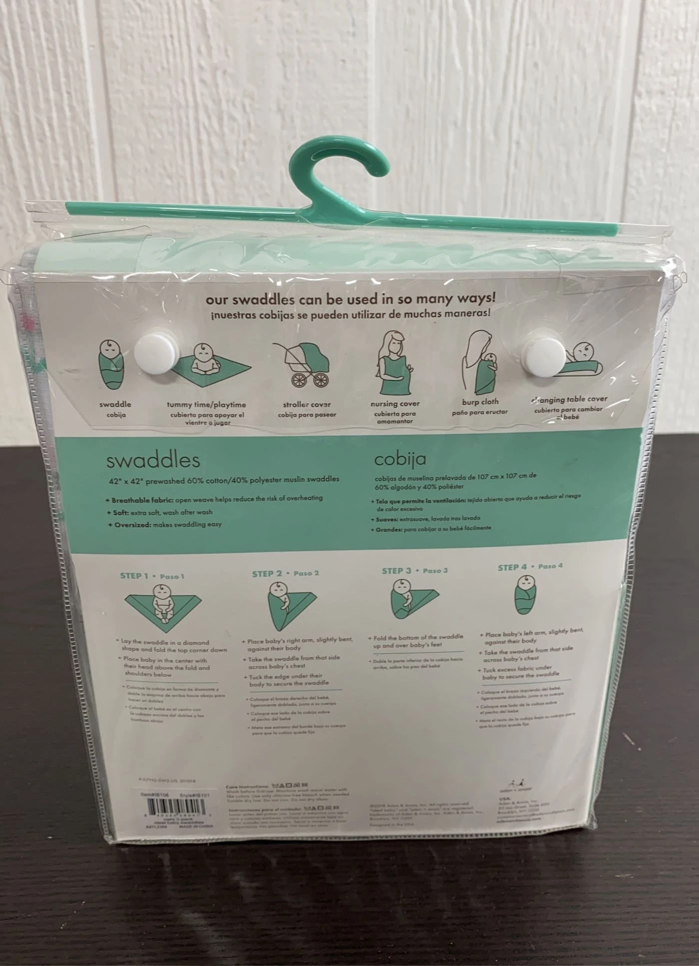 Ideal Baby Swaddle, 3 Pack 2 Ideal Baby Swaddle, 3 Pack - Image 2