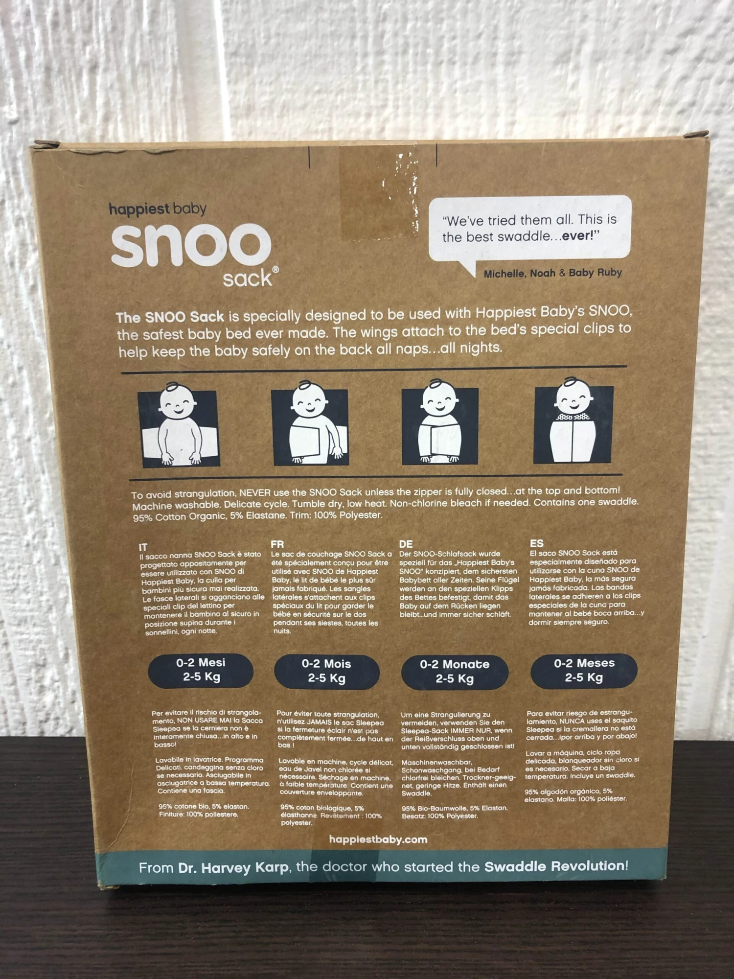 Happiest Baby SNOO Sack, Grey, Small 2 Happiest Baby SNOO Sack, Grey, Small - Image 2