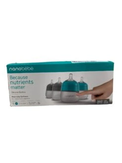 Nanobébé Flexy Silicone Baby Bottles, 4-Pack, 5oz, Teal And Grey -GoodBuy Gear Shop 59c3a317 4d21 42f2 9203 438560266102