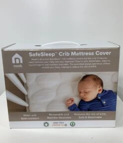 Nook Pebble SafeSleep Crib Mattress Cover, Blush