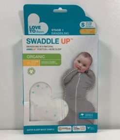 Love To Dream Organic Swaddle UP Original Sleep Sack, Small, Mint Stars