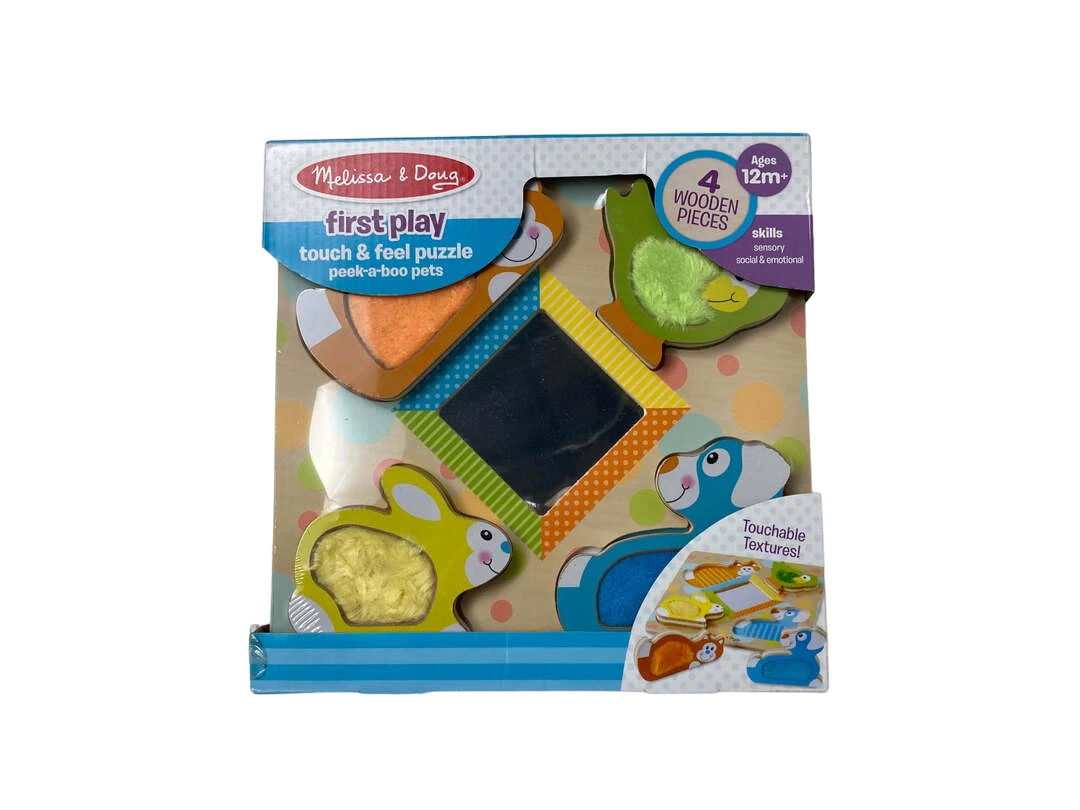 Melissa & Doug First Play Wooden Touch And Feel Puzzle 3 Melissa & Doug First Play Wooden Touch And Feel Puzzle - Image 3