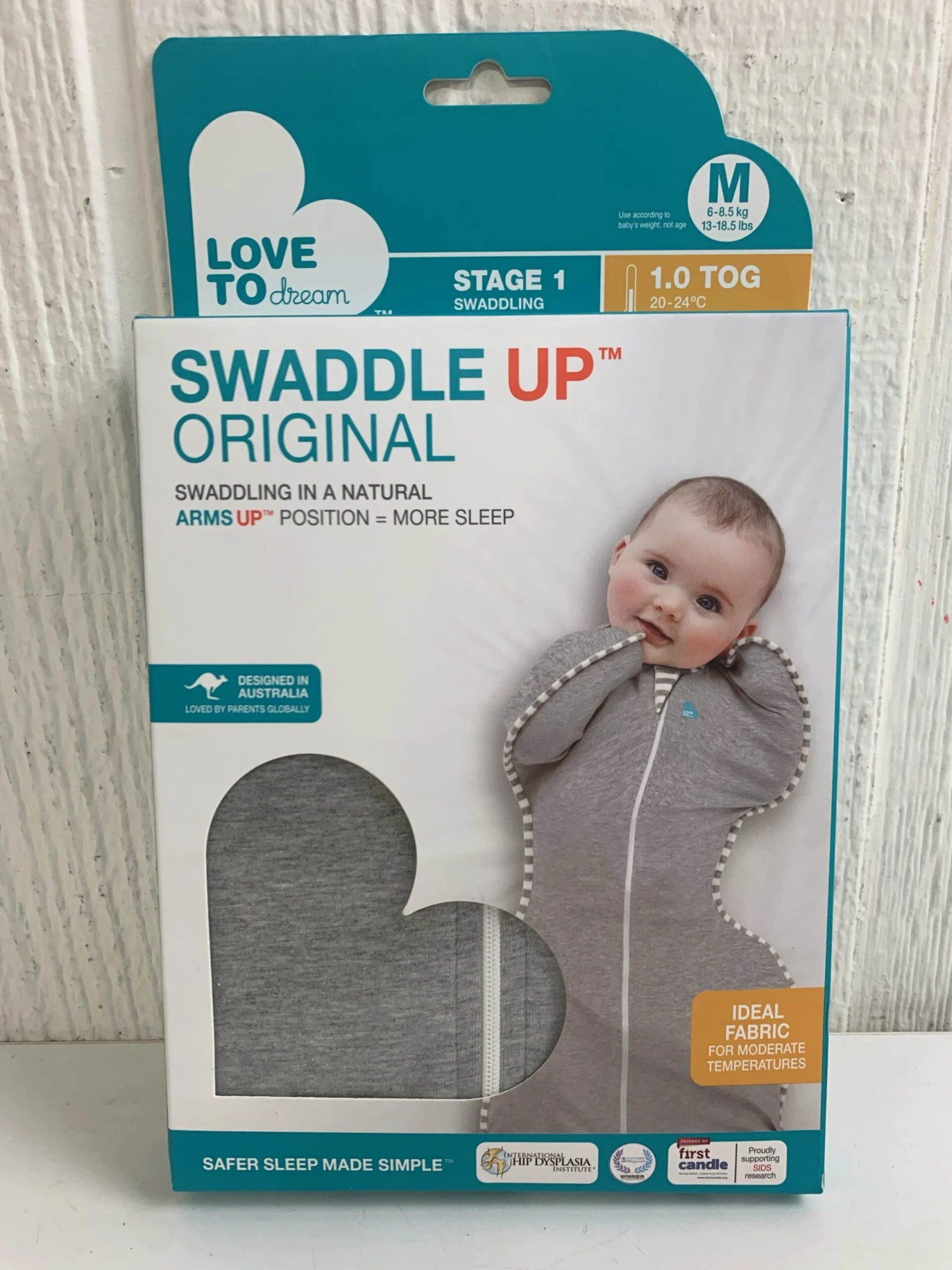 Love To Dream Swaddle Up Sleep Sack, M, Grey 1 Love To Dream Swaddle Up Sleep Sack, M, Grey