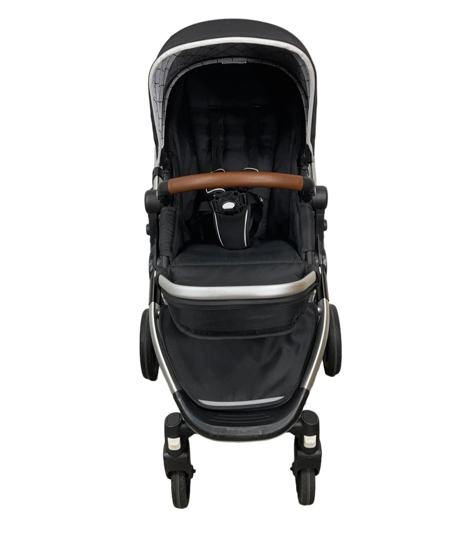 Mockingbird Single Stroller, 2019, Black, Windowpane, Silver With Penny Leather 5 Mockingbird Single Stroller, 2019, Black, Windowpane, Silver With Penny Leather - Image 5