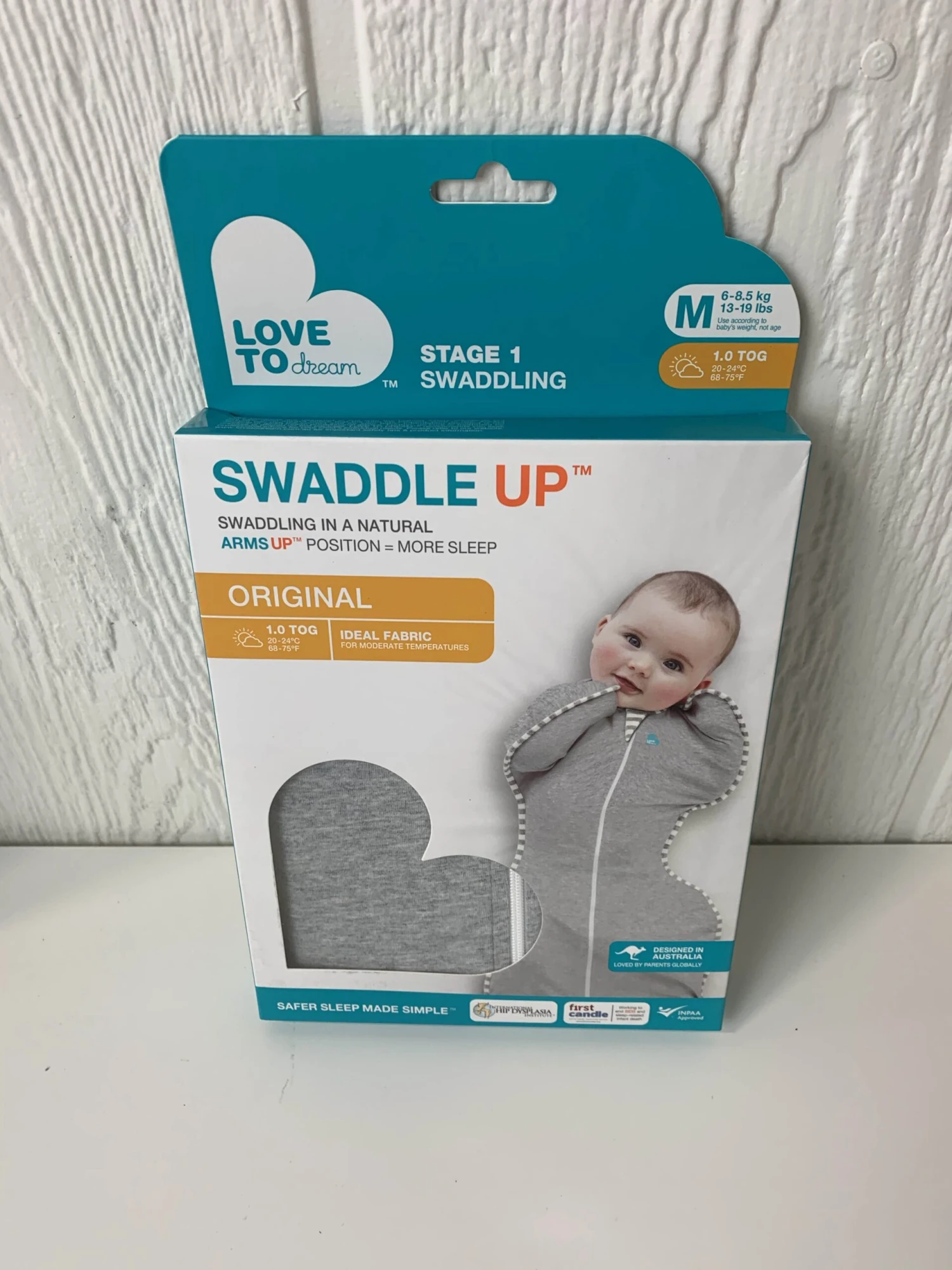 Love To Dream Swaddle Up Sleep Sack, M, Gray 1 Love To Dream Swaddle Up Sleep Sack, M, Gray