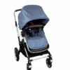 Bugaboo Lynx Stroller, 2021, Steel Blue Aluminum, Blue Melange