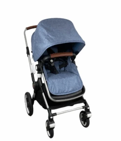 Bugaboo Lynx Stroller, 2021, Steel Blue Aluminum, Blue Melange