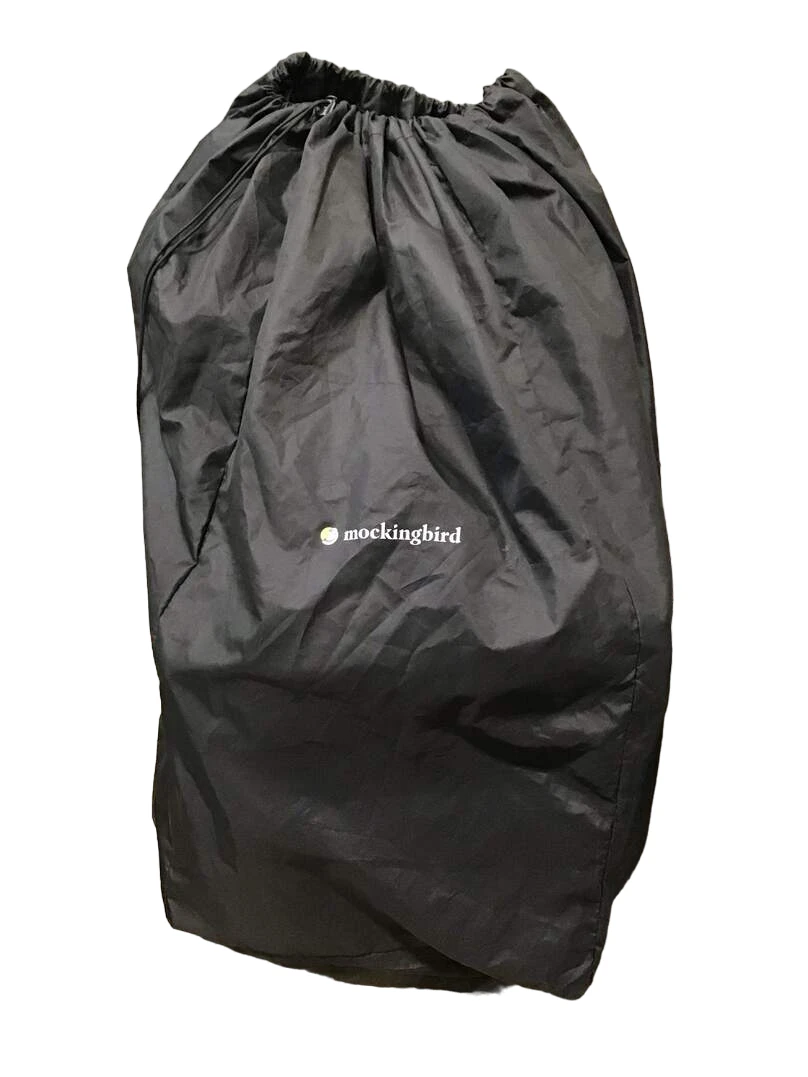 Mockingbird Double Stroller, 2020, Silver With Black Leather, Watercolor Drops And Windowpane , Black 3 Mockingbird Double Stroller, 2020, Silver With Black Leather, Watercolor Drops And Windowpane , Black - Image 3