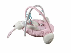 Kuandarm Pink Bunny Round Baby Gym Mat