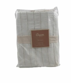 Crane Crib Skirt, White Tassel