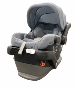 UPPAbaby MESA V2 Infant Car Seat, 2023, Gregory (Blue Melange Merino Wool)