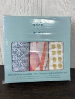 Aden + Anais Silky Soft Large Swaddle Blankets, (3 Pack) Marine Gardens