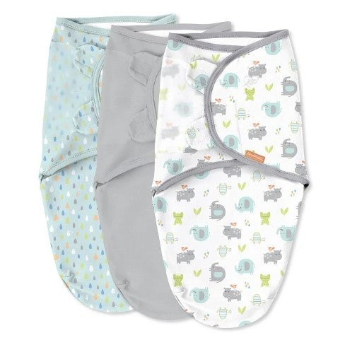 SwaddleMe Original Swaddle Wrap 3pk, Jungle Drops, S/M 0-3 Months 1 SwaddleMe Original Swaddle Wrap 3pk, Jungle Drops, S/M 0-3 Months